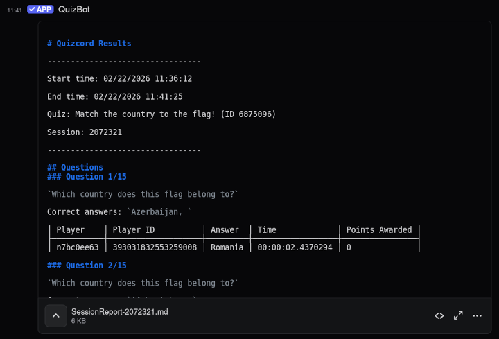Quizcord: Quiz Bot for Discord